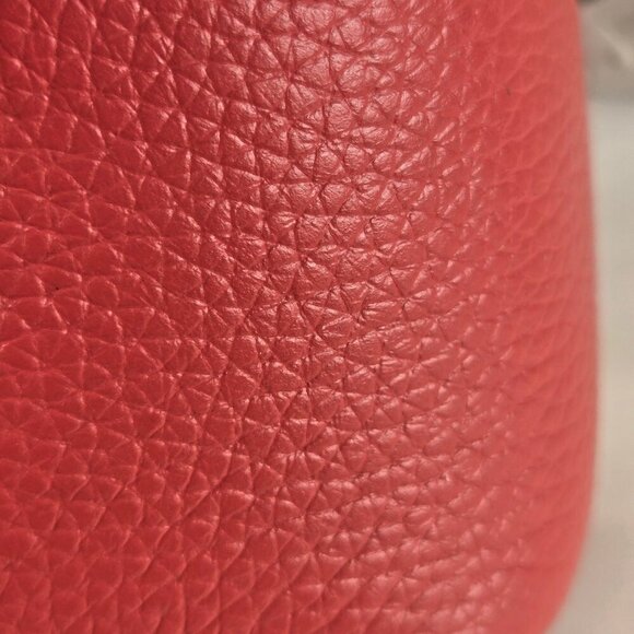 Michael Kors Hyde Small Pebbled Leather Satchel Light Berry Sorbet Double Handle - Picture 13 of 14